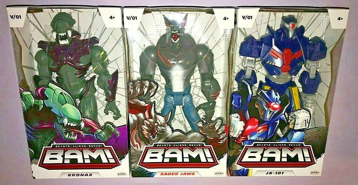 BAM BEASTS ALIENS MECHS JX-101 / KRONAX / SABER JAWS 12