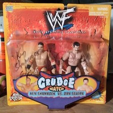 Autographed WWF Grudge Match Ken Shamrock vs Dan Severn Figure Signed By Both