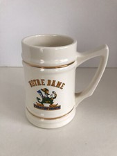 Rare Vintage University of Notre Dame FIGHTIN’ IRISH Stein w Gold Trim