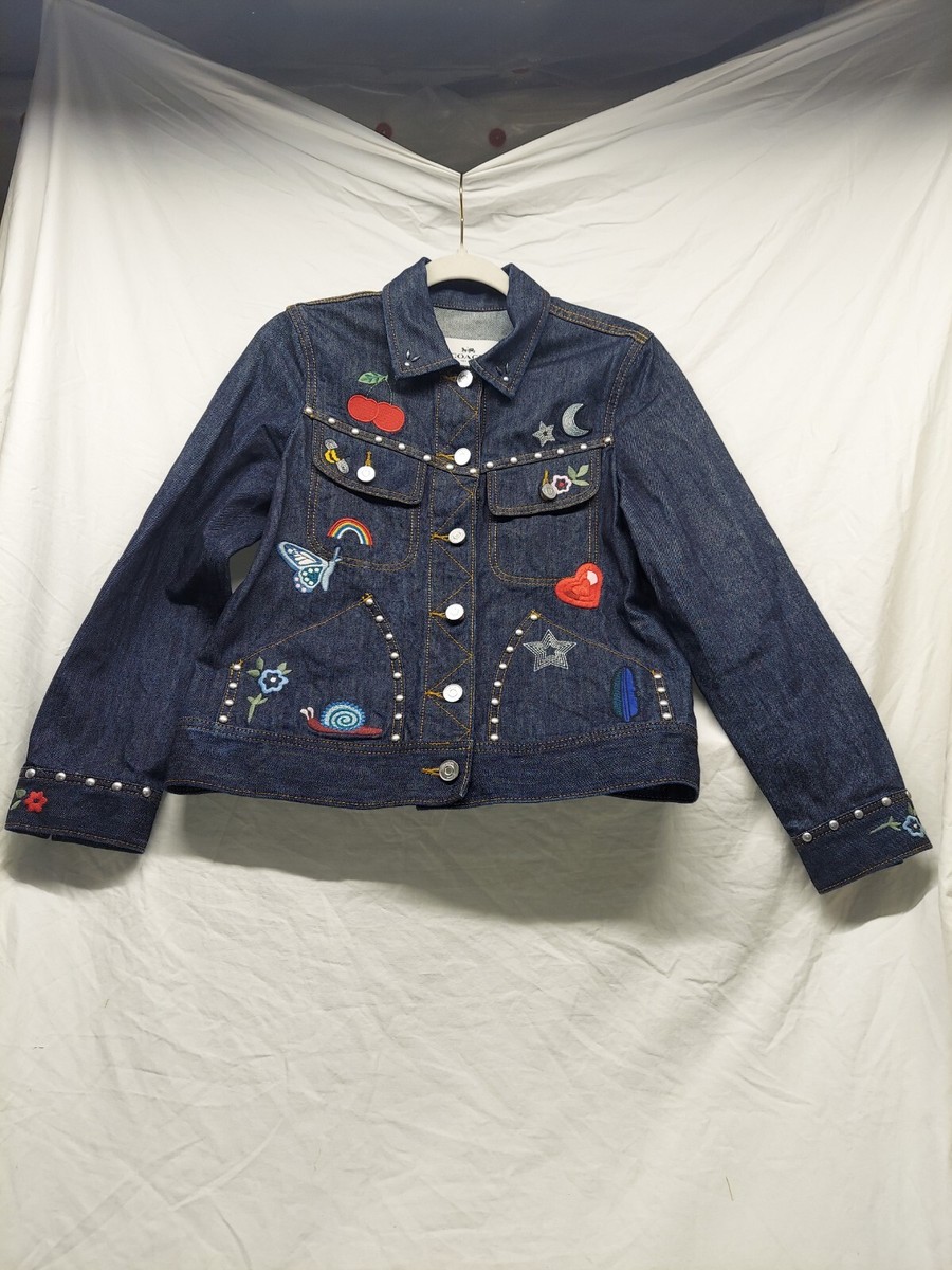Coach Embroidered Jean Jacket Size XS | eBay