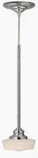 World Imports Lighting 8019-08 Schoolhouse 1-Light Mini Pendant, Chrome