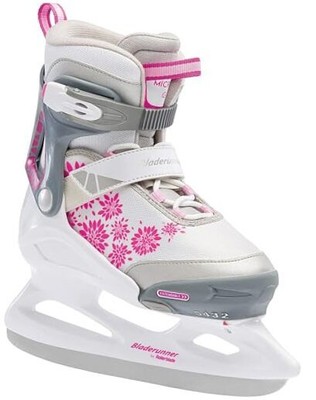 Bladerunner Ice by  Micro Ice Girls, Junior, Adjustable, Pink and White, 12J-2