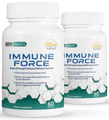 2 Pack Immune Force, extra strength immune defense system-60 Capsules x2
