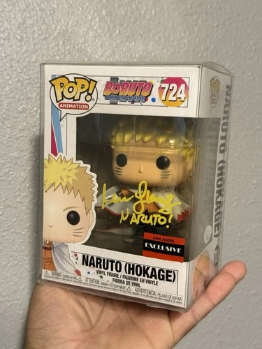 Naruto (Hokage) Boruto Funko Pop! Vinyl AAA Exclusive #724 signed Maile Flanagan