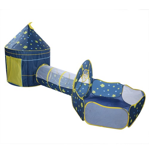Tenda da Gioco 3 IN 1 per Bambini Castello Mago Cielo Stellato Indoor Outdoor - Foto 2 di 15