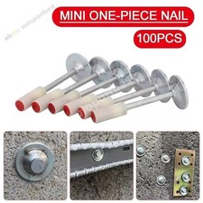 100Pcs Mini Manual Round Steel Nails For Concrete Nailer DIY Wall Tool Kit