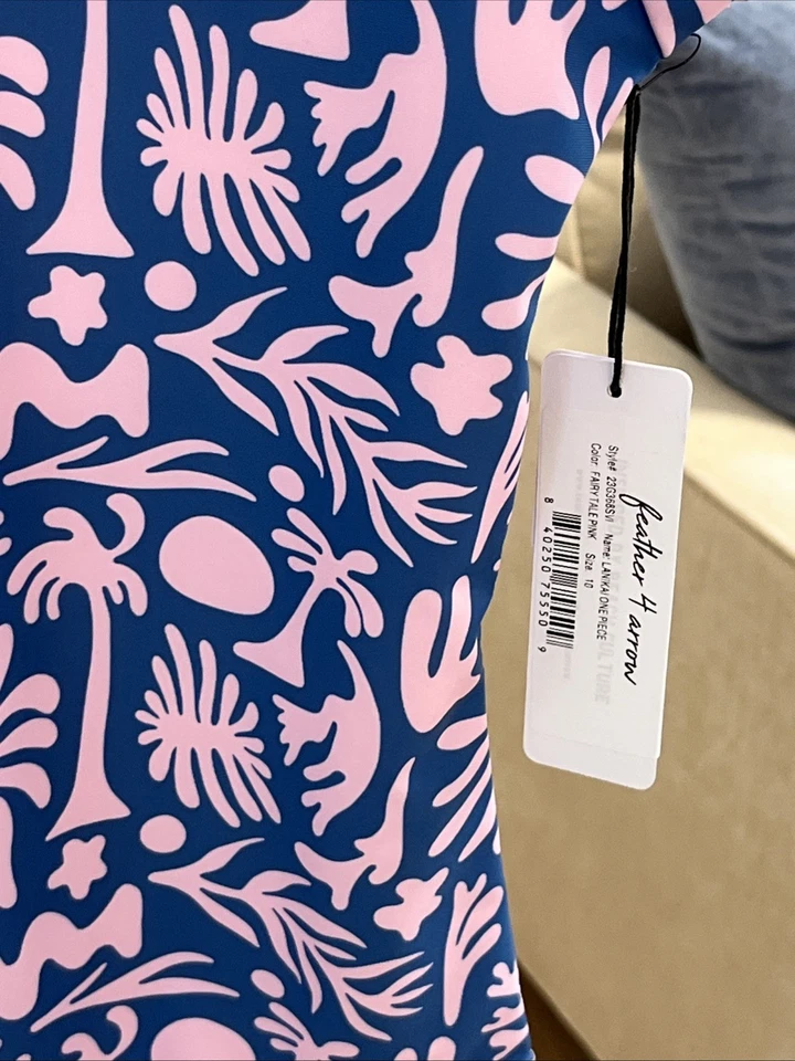 NWT Feather 4 Arrow Lanikai One Piece Swimsuit Girls 10 “Fairy Tale Pink” - Image 3 of 4