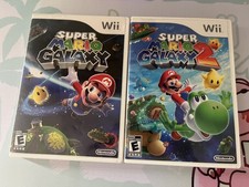 Nintendo Wii - Super Mario Galaxy 1 and 2 Bundle  CIB Complete w/Manual