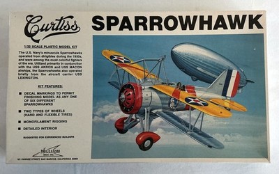 Vintage Williams Bros 1/32 Curtiss Sparrowhawk F9C Navy Fighter Model Kit 32-F9C