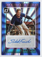 2025 Sidd Finch Panini Donruss Signature Series Blue Auto /25 #SG-SFT Mets
