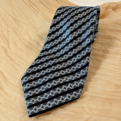 STEFANO RICCI Men s Tie In Navy/Blue. W A Blue Striped Pattern M.i.italy