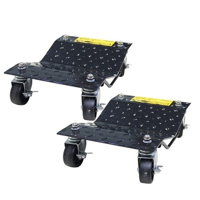 3000lbs Capacity Car Tire Stakes, Heavy Duty Wheel Dolly Vehicle Skates, 2 Pack