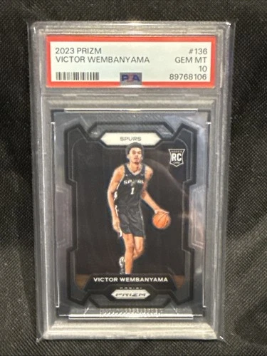 Victor Wembanyama 🔥 2023 Prizm #136 Rookie RC 🏀 PSA 10 Gem Mint