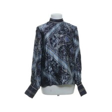 H&M, Bluse, Größe: 36, Blau/Mehrfarbig, Viskose, Paisley, Satin, Damen #Qfy
