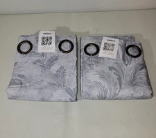 Thomasville Harmony Light Blue Blackout Grommet Curtain Panels 50"x82"  Set Of 2