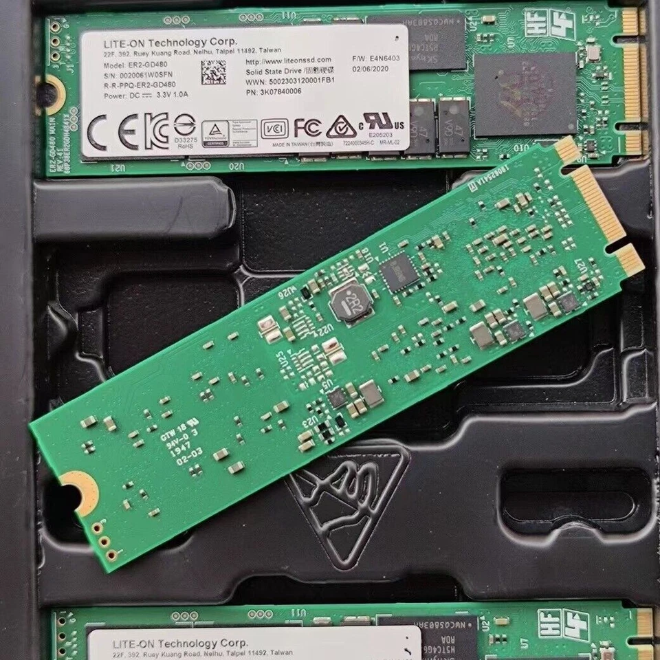 480GB M.2 SSD LITE-ON ER2-GD480 Solid State Drive F/W:E4N6403 ER2 SATA3 NGFF New - Image 2 of 4