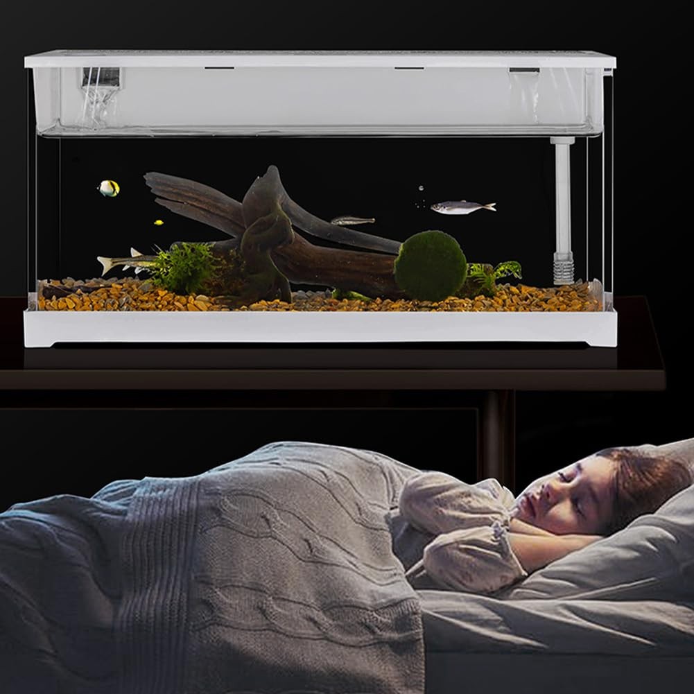 Lidzopas Fish Tank, Rectangular Aquarium Tank Clear Acrylic Aquarium ...
