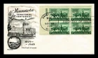 US COVER MINNESOTA TERRITORY CENTENNIAL FDC SCOTT 981 PLATE BLOCK FLEETWOOD