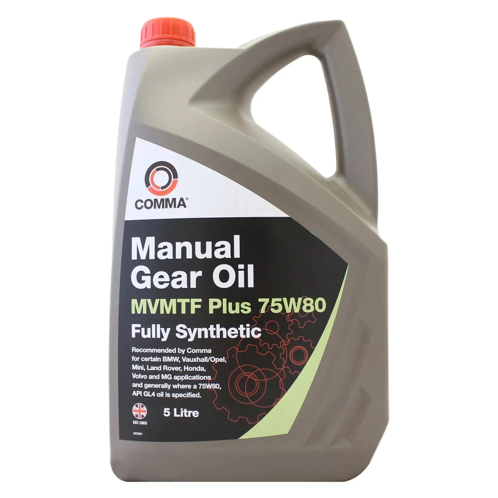 2x Comma MV MTF Plus 75w-80 75W80 Synthetic Manual Transmission Fluid - 10L