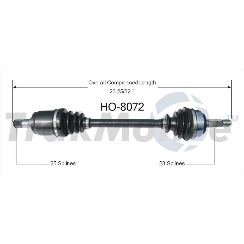 Pair of Front CV Axle Shafts SurTrack Set For Honda CRX FWD 1988-1991 HF - Image 3 of 3