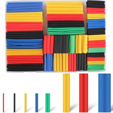 Rindion 270PCS Heat Shrink Tubing Kit, 2:1 Ratio Adhesive 270PCS, Colorful