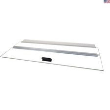 20" Glass Aquarium Canopy with Clear Back Strip Lift Handles - Fit Most Tanks