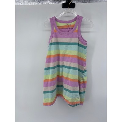 GAP Kids Girls Striped Tank Top Dress Sleeveless Casual Summer Colorful
