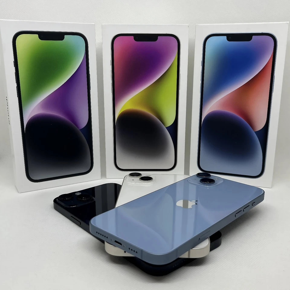 Apple iPhone 14 Plus SEHR GUT Schwarz Weiß Blau 128GB 256GB 512 OVP Ohne Simlock