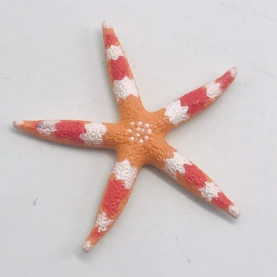 1996 Rose Sea Star Plastic PVC Figurine 2.5'' Diameter Vintage