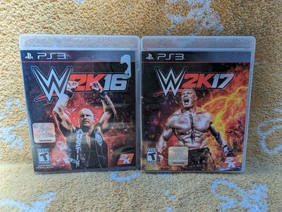 WWE 2K16 + WWE 2K17 PS3 PlayStation 3 Complete 2 Game Lot Tested Wrestling