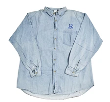 Vintage Indianapolis Colts Denim Button Shirt Size Large