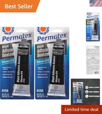 Black Silicone Adhesive Sealant, 2 Pack