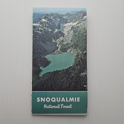 Snoqualmie National Forest 1970 Map Vintage US Forest Service Washington