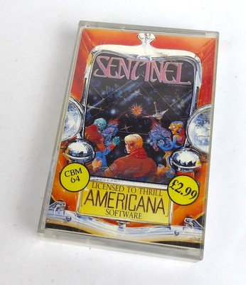Commodore 64 C64 Spiel -- SENTINEL (Americana) -- Tape Kassette