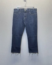 Current Elliott 1570 The Cropped Straight Townhouse Blue Denim Jeans 30