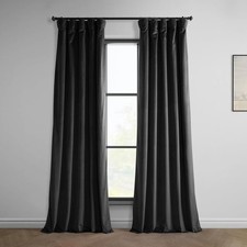 Heritage Plush Velvet Curtains 84 Inches Long Room Darkening Curtains for Bed...
