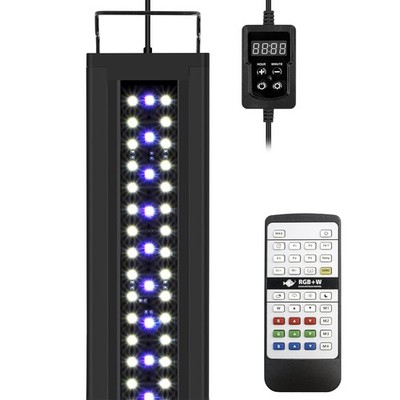 NICREW Aquarium LED Beleuchtung RGB+W 30-42cm 12W 24/7 Timer Pflanzen Süßwasser