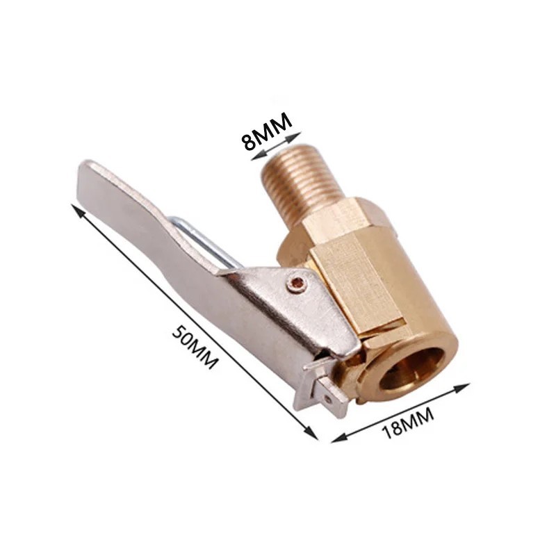 Tyre Valve Air Chuck Inflator Pump Connector Adapter Brass C