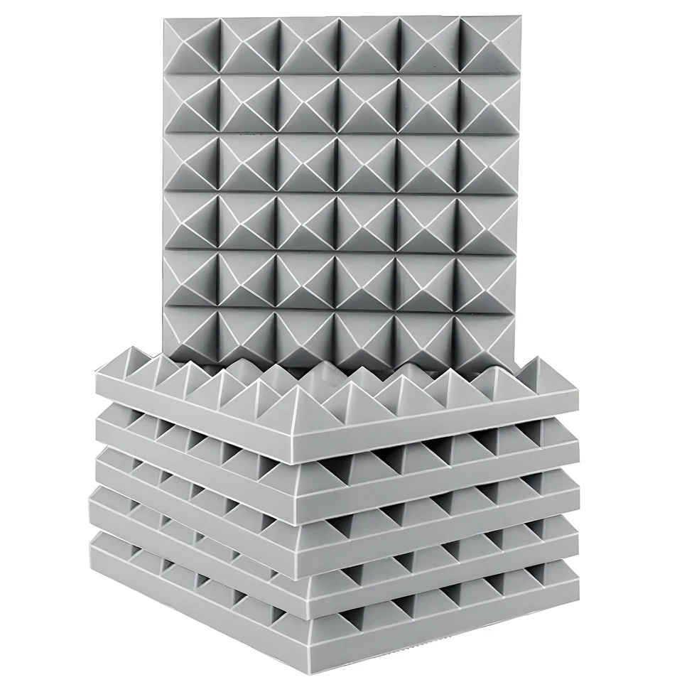 12- 96Pk Acoustic Foam Panel Wall Tiles Record Studio Noise Sound Proof 12x12x2" - Image 2 of 4