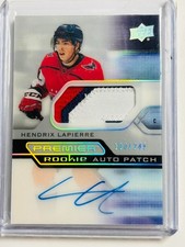 2021-22 UD Premier Rookie Patch Autographs #ARHL Hendrix Lapierre /249 Capitals