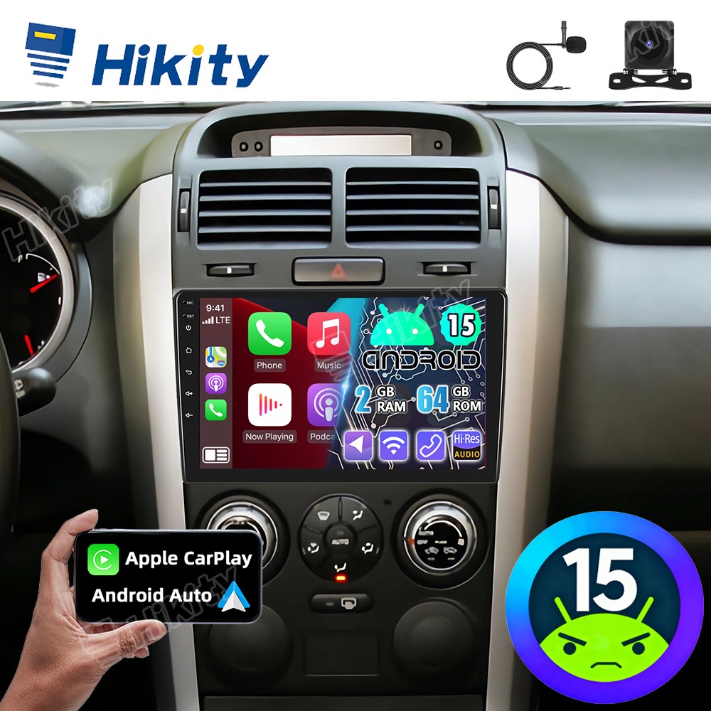 Android15 CarPlay For Suzuki Grand Vitara 2005-2015 Car Stereo Radio GPS Navi BT