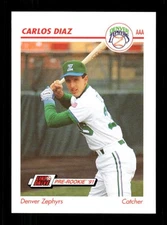 1991 Line Drive AAA Denver Zephyrs 134 Carlos Diaz BXCP30