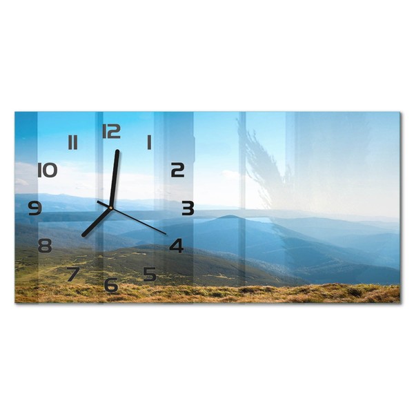 Wanduhr Mit FließEnden Zeigern Tatra-Nationalpark Schwarze Zeiger 60X30 Cm-image