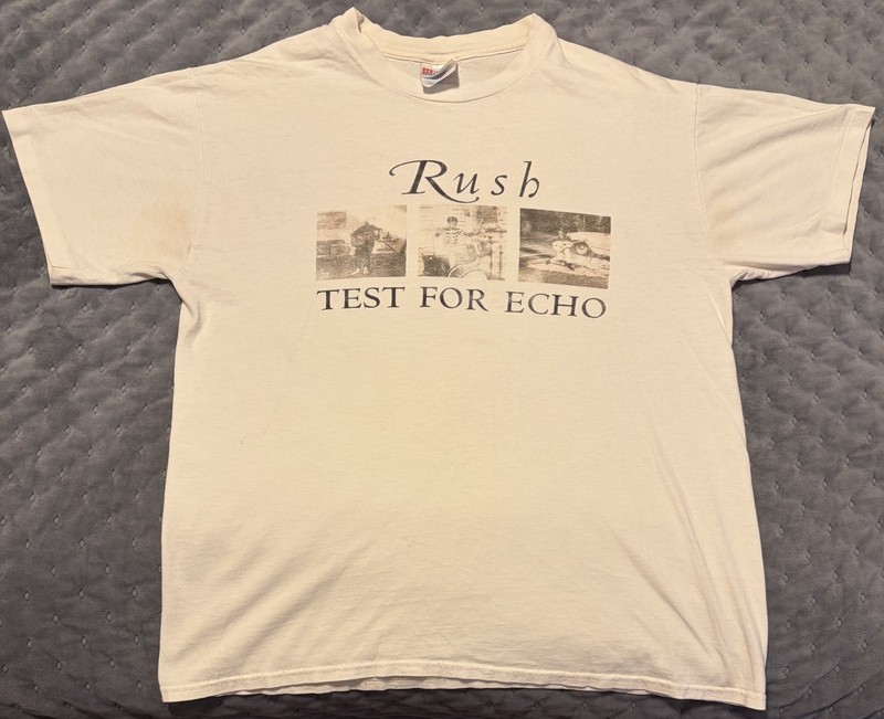 Rush Tour Shirt Test For Echo Adult Large (42-44) 1996 Vintage