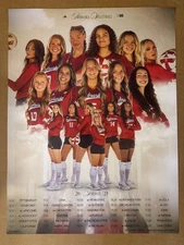 2025 Nebraska Cornhuskers Volleyball Schedule Poster, College Sports Print