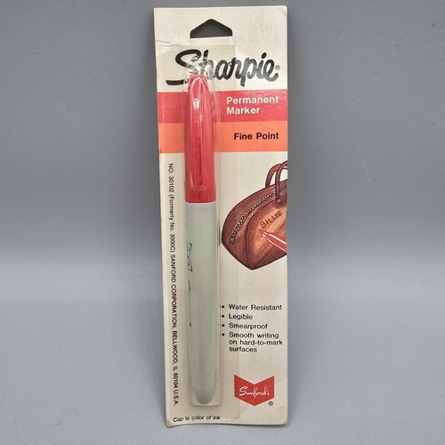 Vintage Sharpie Fine Point Tip Red Color Marker Permanent #30102 USA Made
