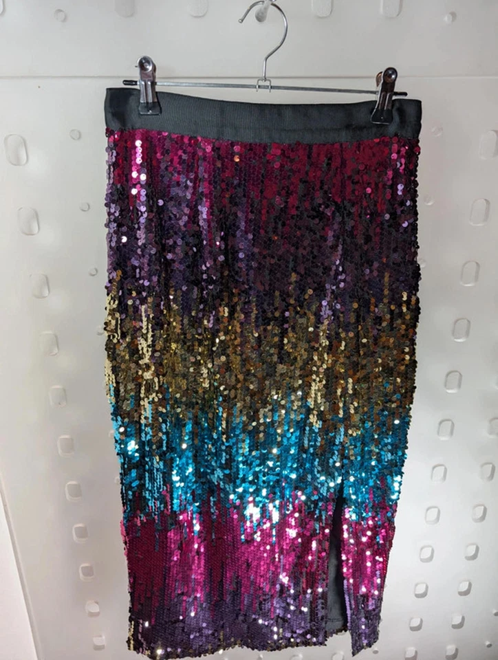 Falda midi de lentejuelas Miss Selfridge - Talla 6 Foto 4 de 4