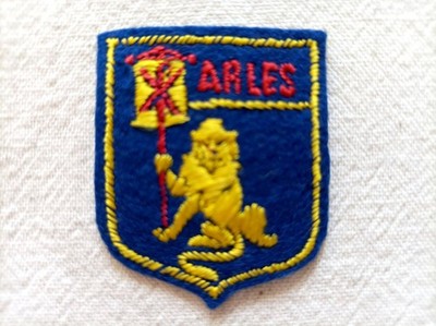 ARLES Bouches-du-Rhône Aufnäher aus besticktem Filz - Frankreich