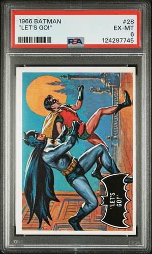 1966 Topps Batman Black Bat #28 Let's Go — PSA 6