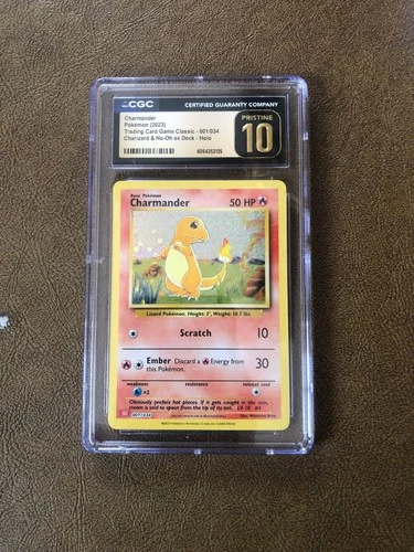 Charmander #001/034 Pokemon Classic: Charizard & Ho-Oh ex Holo (English) CGC 10